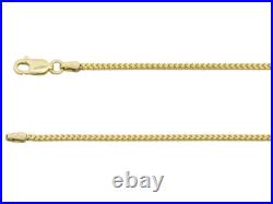 9ct Yellow Gold Franco Jewellery Chain 16-20 Necklace Hallmarked