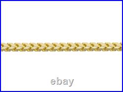 9ct Yellow Gold Franco Jewellery Chain 16-20 Necklace Hallmarked