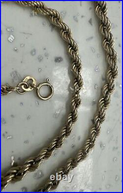 9ct Yellow Gold Graduated Width Rope Chain Necklace 19 Fully Hallmarked