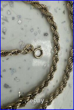 9ct Yellow Gold Graduated Width Rope Chain Necklace 19 Fully Hallmarked