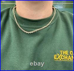 9ct Yellow Gold Graduated Width Rope Chain Necklace 19 Fully Hallmarked