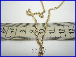 9ct Yellow Gold Hallmarked Singapore Link Chain 16 Inch 2mm 3g Free UK Shipping