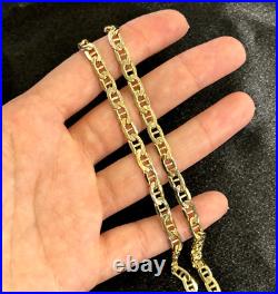 9ct Yellow Gold Hollow Anchor Chain Hallmarked 9k Yellow Gold Womens Chain 18