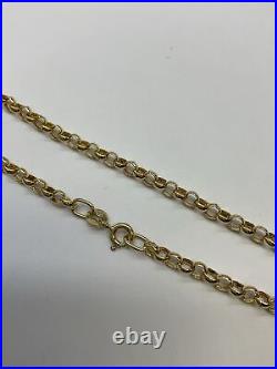 9ct Yellow Gold Hollow Belcher Chain Women's Jewellery