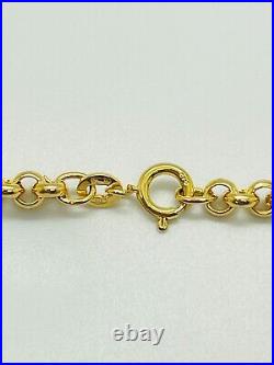 9ct Yellow Gold Hollow Round Belcher Link Chain 4.0mm 20