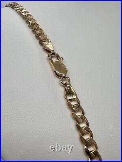 9ct Yellow Gold Men's 24 Solid Curb Chain 5.5mm Wide FULLY Hallmarked & Box