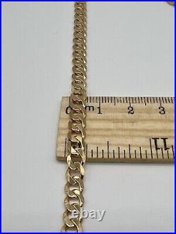 9ct Yellow Gold Men's 24 Solid Curb Chain 5.5mm Wide FULLY Hallmarked & Box