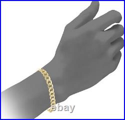 9ct Yellow Gold Men's Curb Bracelet 6mm Width Solid 9ct Gold