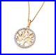 9ct Yellow Gold Natural Diamond Tree of Life Pendant Necklace + 18 inch Chain
