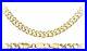 9ct Yellow Gold Necklace Flat Double Curb Chain 20 Women's Necklace By Elegano