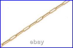 9ct Yellow Gold Paperclip Chain Oval 3mm Link 16 18 20 22 24 UK Hallmarked