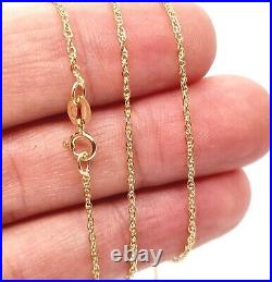 9ct Yellow Gold Prince of Wales Twisted Necklace Chain 1.2mm Hallmarked