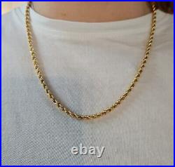 9ct Yellow Gold Rope Chain, 20 Inches