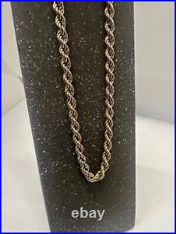 9ct Yellow Gold Rope Chain (20 inch) 10.6 grams