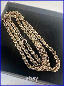 9ct Yellow Gold Rope Chain (20 inch) 10.6 grams
