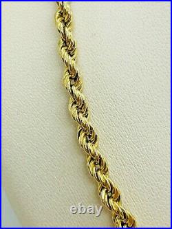 9ct Yellow Gold Rope Chain 4.0mm 24