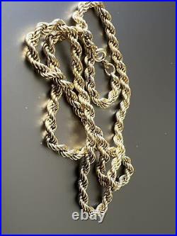 9ct Yellow Gold Rope Chain Fully Hallmarked 16 4.8grams
