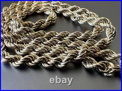 9ct Yellow Gold Rope Chain Fully Hallmarked 16 4.8grams