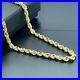 9ct Yellow Gold Rope Chain Necklace 3mm Wide Hallmarked 18-24 Inches Brand New