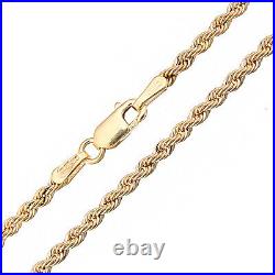 9ct Yellow Gold Rope Chain Necklace of Length 41cm Weight of 2gr By Citerna