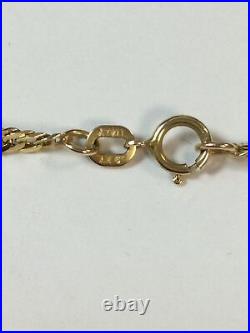 9ct Yellow Gold Singapore Twist Necklace 16 Inch Hallmarked