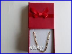 9ct Yellow Gold Solid Figaro Necklace Chain, 20 Ins, 6.8 Gms, Hallmarked. New