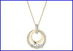 9ct Yellow Gold Sparkle Chain Pendant Necklace