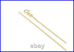 9ct Yellow Gold Sparkle Chain Pendant Necklace