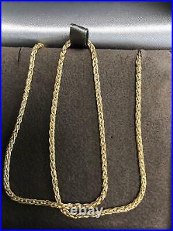 9ct Yellow Gold Spiga Link Chain Necklace 17 Inch Long Solid 8.1 Gram Hallmarked