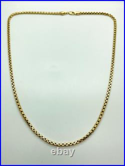 9ct Yellow Gold Square Box Belcher Chain 3.3mm 20