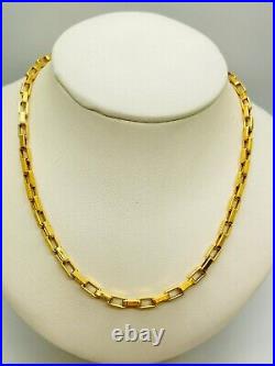 9ct Yellow Gold Square Box Belcher Chain 3.5mm 20