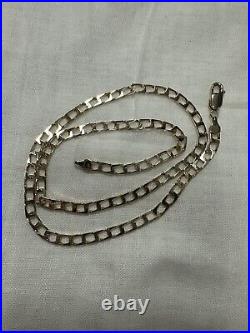 9ct Yellow Gold Square Curb Link Chain (18 inch) 10.6 grams