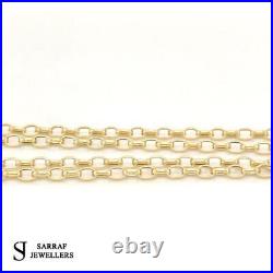 9ct Yellow Gold Womens&Men Belcher Chain Necklace 375 Hallmarked New 20 2MM