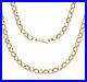 9ct Yellow Gold on Silver 20 inch Oval Belcher Chain Necklace UK HAND MADE