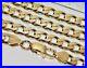 9ct Yellow Gold on Silver CURB Chain 8MM 16 18 20 22 24 26 30 inch NEW