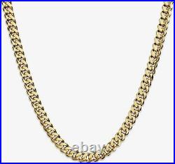9ct Yellow Gold on Silver Heavy Solid CUBAN Curb Chain 18 20 22 24 26 30 inch