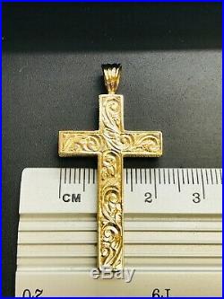 9ct Yellow Solid Gold Cross Pendant
