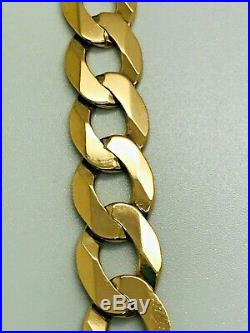 9ct Yellow Solid Gold Curb Chain 21