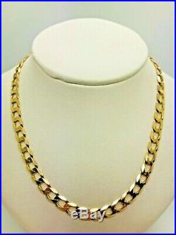 9ct Yellow Solid Gold Curb Chain 22