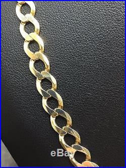 9ct Yellow Solid Gold Curb Chain 23