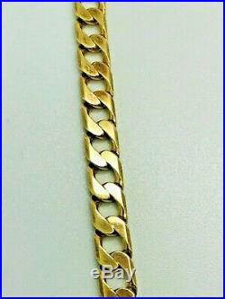 9ct Yellow Solid Gold Curb Chain 23 ½