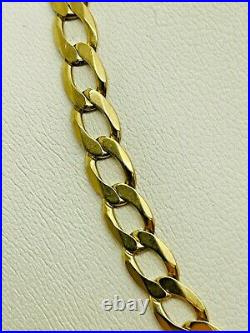 9ct Yellow Solid Gold Curb Chain 5.2mm 20