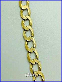 9ct Yellow Solid Gold Curb Chain 5.2mm 20