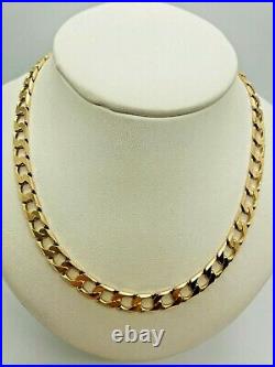 9ct Yellow Solid Gold Curb Chain 5.7mm 22