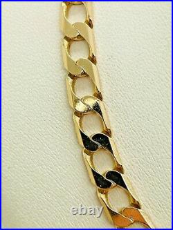 9ct Yellow Solid Gold Curb Chain 5.7mm 22