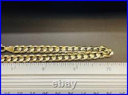 9ct Yellow Solid Gold Curb Chain 6.9mm 20