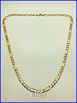 9ct Yellow Solid Gold Figaro Chain 21