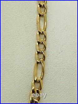9ct Yellow Solid Gold Figaro Chain 22