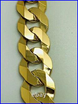9ct Yellow Solid Gold Heavy Curb Chain 12.5mm 20 CHEAPEST ON EBAY