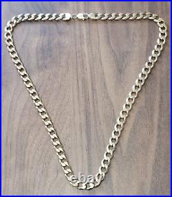 9ct Yellow Solid Gold Heavy Curb Chain 94 grams, 10mm, 24 Length